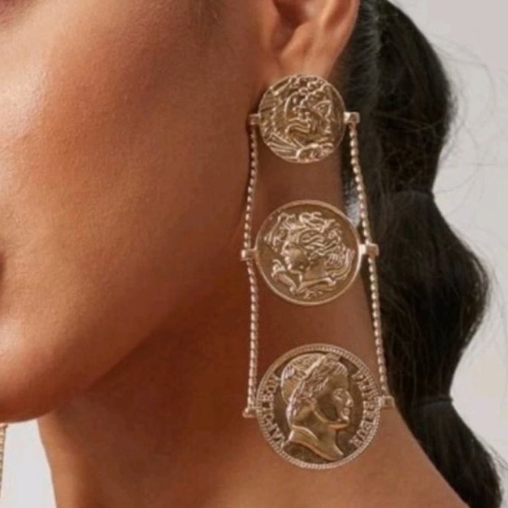 This Stunning Zara's Coins Earrings - Picture 3 of 7
